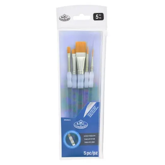 Royal & Langnickel&reg; Variety Brush Set, Gold Taklon Wash {1}