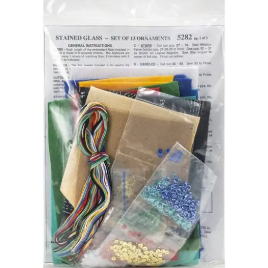 Design Works Stained Glass Felt Ornament Kit, 13ct. {3}