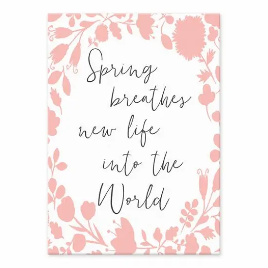 Spring Breathes New Life Tabletop Canvas Art  {1}