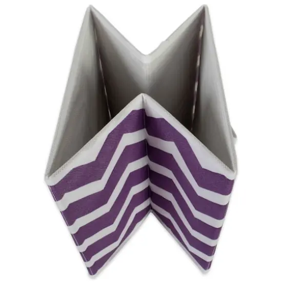 DII® 11" Nonwoven Polyester Chevron Storage Cubes, 2ct. Eggplant {4}