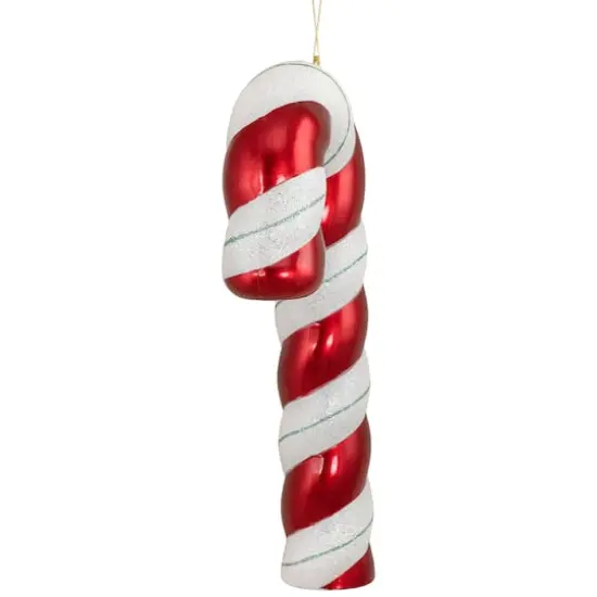 22" Shatterproof Candy Cane with Green Glitter Commercial Ornament {3}