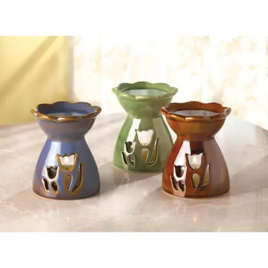 Porcelain Flower Candle Oil Warmers, 3ct. {5}