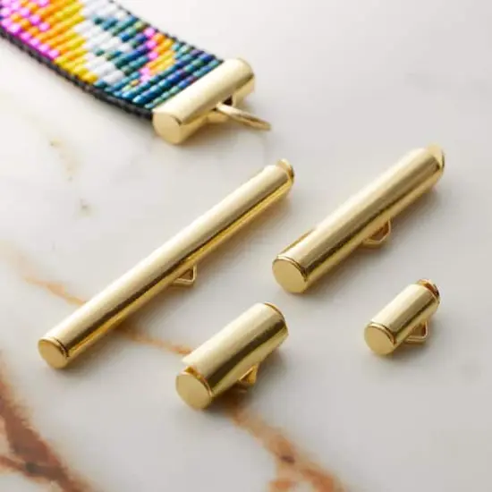 Mixed Metal Slider End Tubes by Bead Landing&trade; Gold {3}