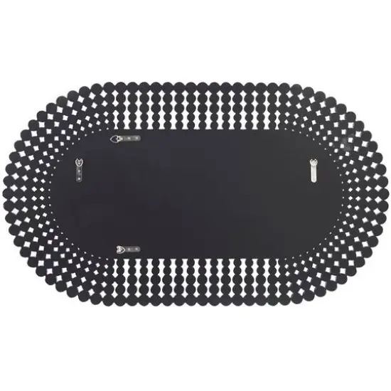 Silver Glass Radial Crystal Frame Wall Mirror 28" x 1" x 48" {6}