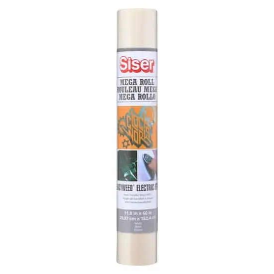 Siser&reg; Easyweed&reg; Electric Heat Transfer Vinyl Mega Roll White {1}