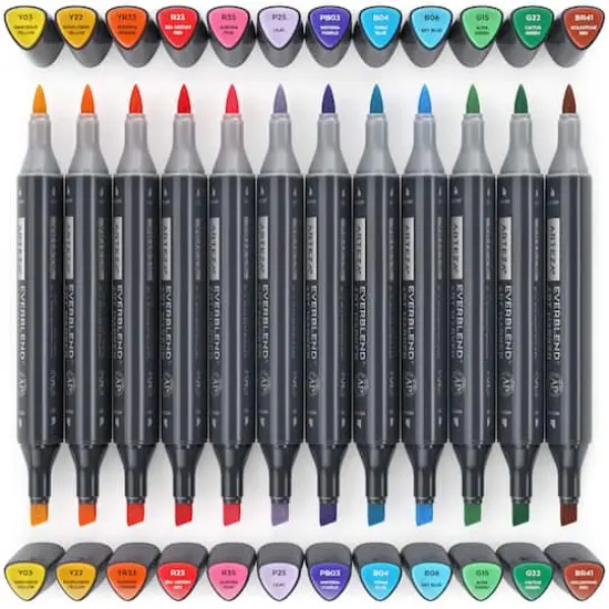 Arteza&reg; EverBlend&reg; Ultra Bright Dual Tip Alcohol Marker Set {3}
