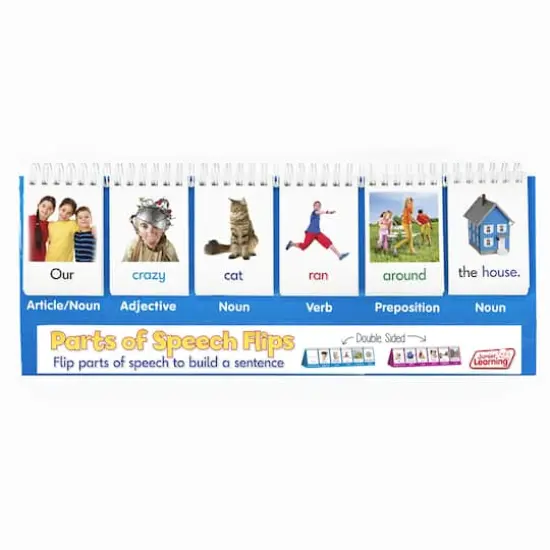 Junior Learning&reg; Double-Sided Parts of Speech Flips, 2ct. {4}
