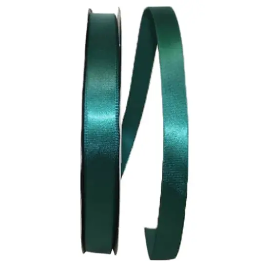 JAM Paper 5/8" x 100yd. Satin Single Face Ribbon Hunter {1}