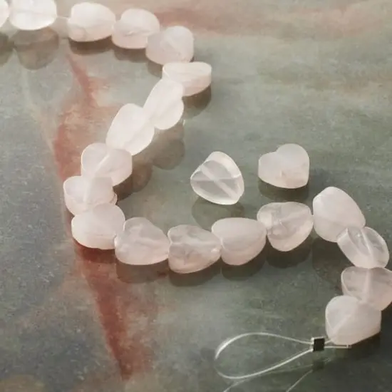 Pink Dyed Rose Quartz Heart Beads, 7.8mm by Bead Landing&trade; {3}
