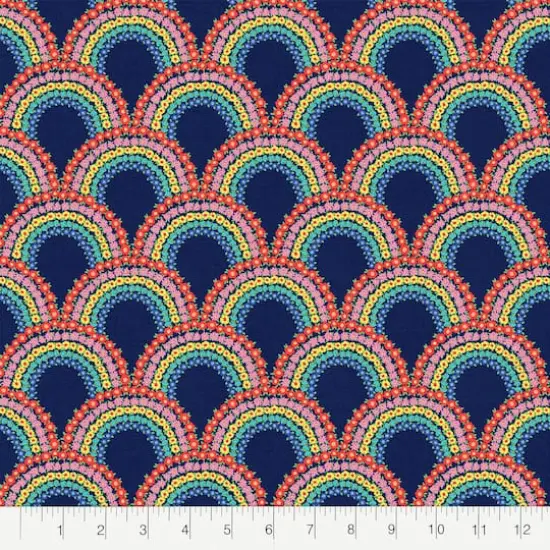 Fabric Editions Floral Rainbow Cotton Fabric {3}