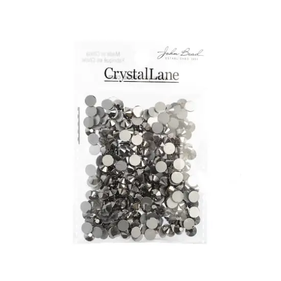 John Bead Crystal Lane SS30 Glass Round Flatback Rhinestones, 288ct. Hematite {4}