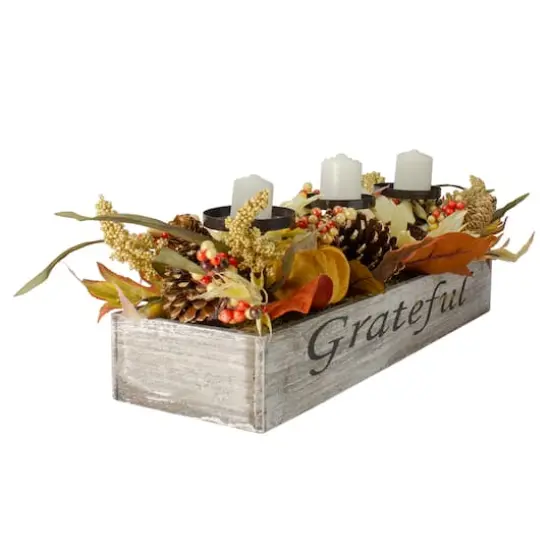 2.5ft. Autumn Harvest Sunflower 3-Piece Candle Holder {4}