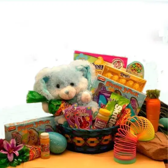 Boy Bunny Hugs Easter Basket {1}