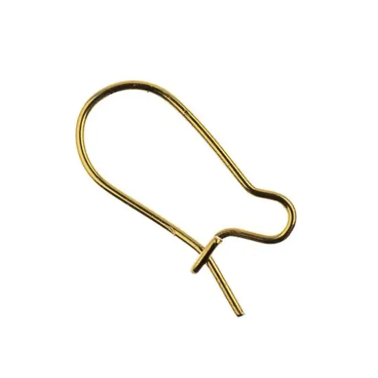 John Bead Must Have Findings 19mm Kidney Earwire, 46ct. Gold {4}