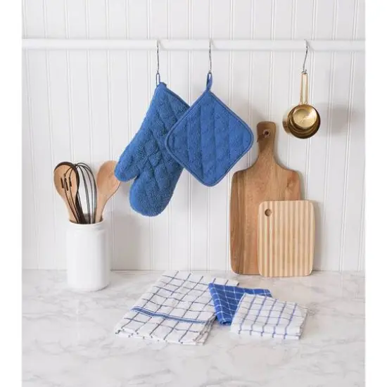 DII&reg; Terry Oven Mitts, 2ct. Blueberry {4}