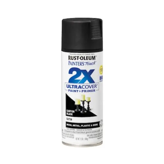 Painter's Touch&reg; 2X Ultra Cover&reg; Satin Spray Paint Canyon Black {1}