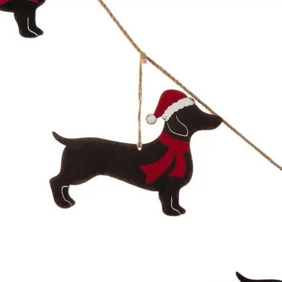 Glitzhome&reg; 6ft. Metal Christmas Dog Garland {6}