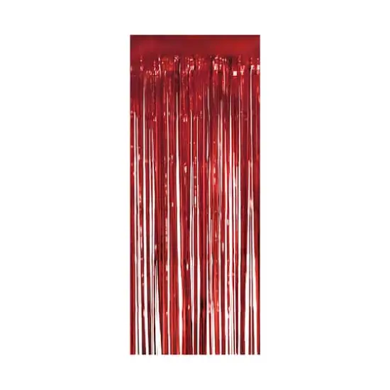 8ft. x 3ft. Fringe Curtain by Celebrate It&trade; Red {1}