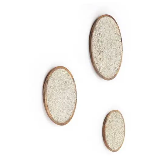 Habitat Decor Zev Wood Mosaic Wall Art Set {4}