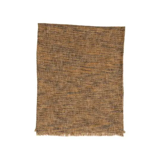 Hello Honey&reg; Black & Tan M&eacute;lange Boucl&eacute; Throw with Fringe {1}