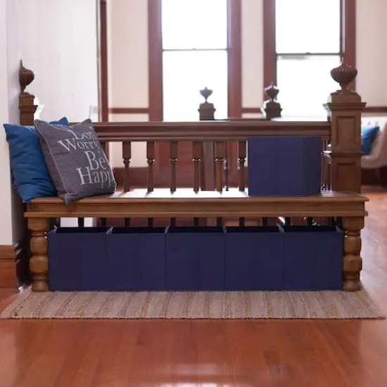 Household Essentials Storage Cubes with Vertical Handle, 6ct. Blue {3}