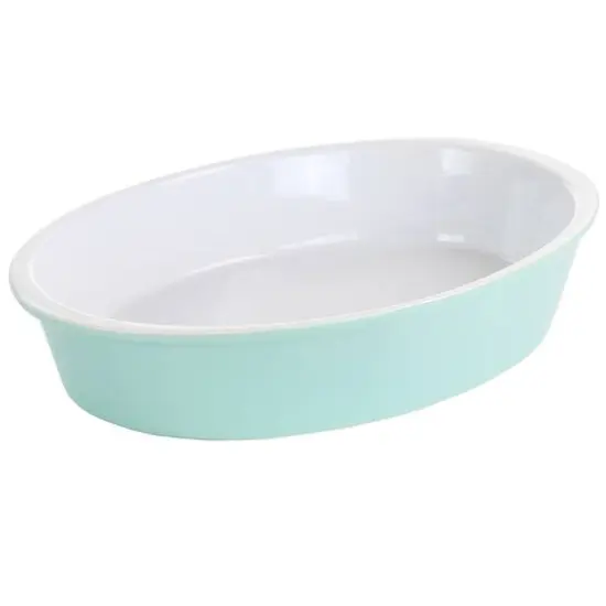 Martha Stewart 13" Mint Ceramic Oval Baker {1}