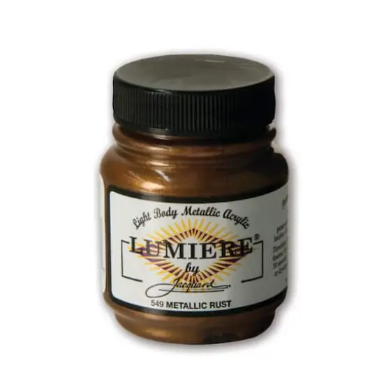 Jacquard Lumiere Metallic Acrylic Paint, 2.25oz. Metallic Rust {1}
