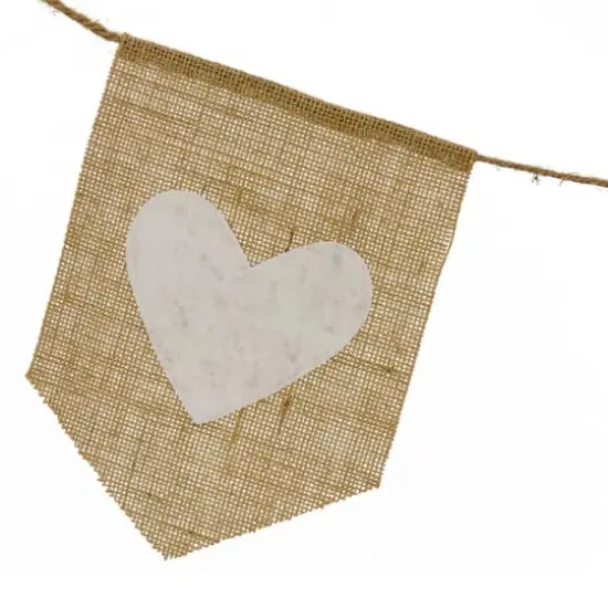 6ft. White Hearts Valentine's Day Jute Garland {4}