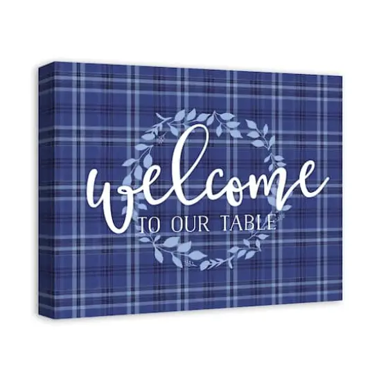 Welcome To Our Table Canvas Wall Art {3}