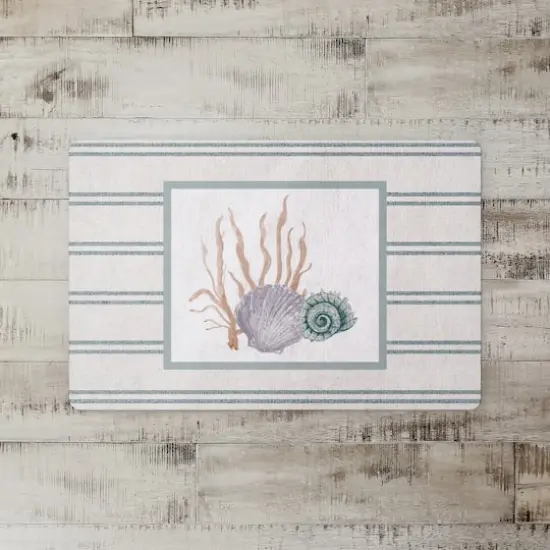 Scallop and Snail Shell 18" x 27" Floor Mat {3}