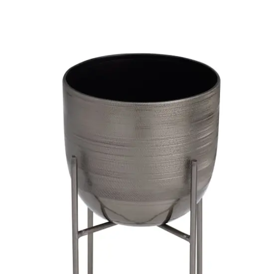 Grey Modern Planter, Set of 2" 12", 9" {4}