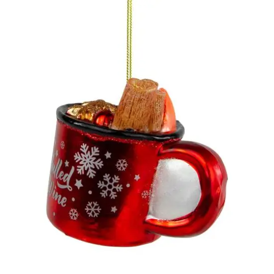 4" Mulled Wine Glass Christmas Ornament {10}
