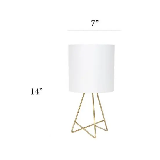Simple Designs Gold & White Down to the Wire Table Lamp {6}