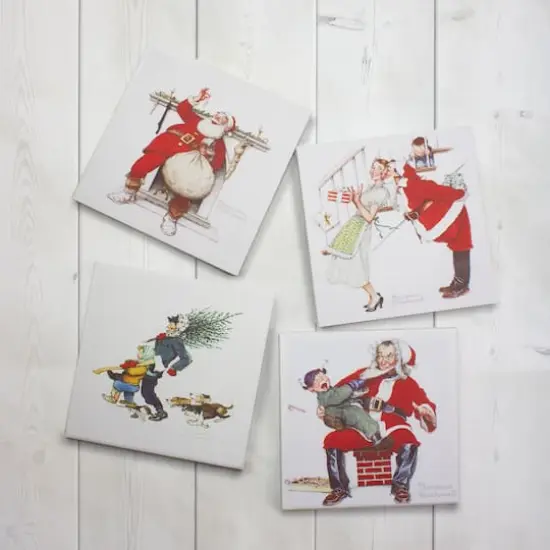 Classic Norman Rockwell Christmas Scene Canvas Prints Set, 4ct. {3}