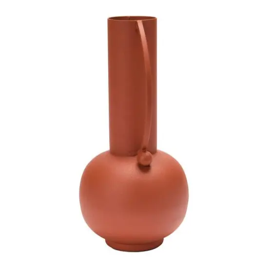 Hello Honey&reg; 12'' Textured Metal Vase with Handles and Orbs {3}