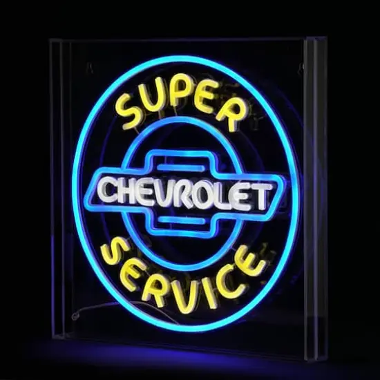 American Art D&eacute;cor&trade; 16" Licensed Chevrolet Super Service Acrylic LED Wall D&eacute;cor Sign {1}