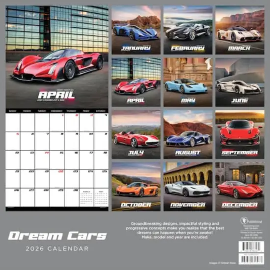 2026 Dream Cars Wall Calendar {6}