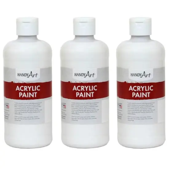 Handy Art&reg; Acrylic Paint, 3ct. Blockout White {1}