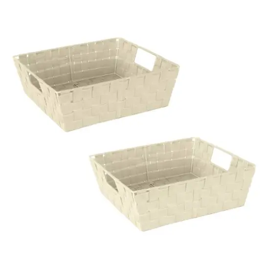 Simplify Ivory Large Storage Shelf Tote Set {1}