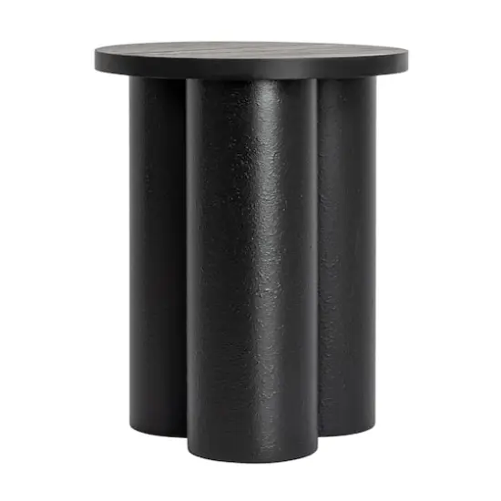 Hello Honey&reg; Round 3-Column End Table Black {3}