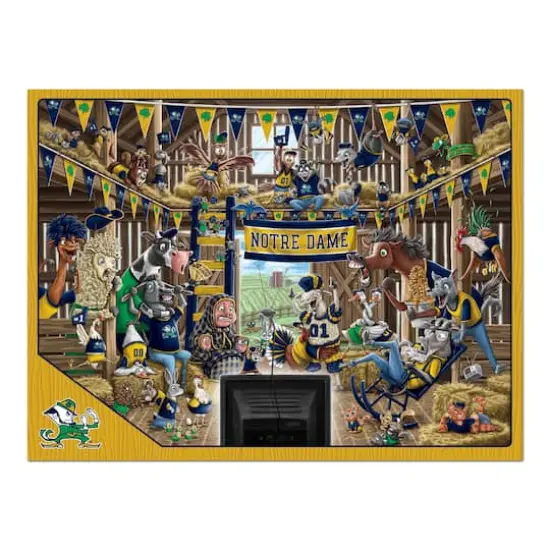 College Barnyard Fans 500 Piece Puzzle Notre Dame Fighting Irish {5}