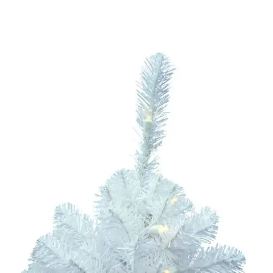 3ft. Pre-Lit Crystal White Spruce Artificial Christmas Tree, Warm White LED Lights {4}