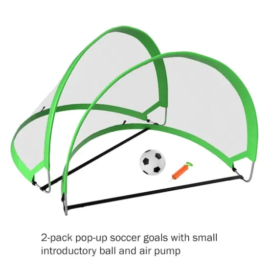 Toy Time Pop Up Soccer Goals Set {4}