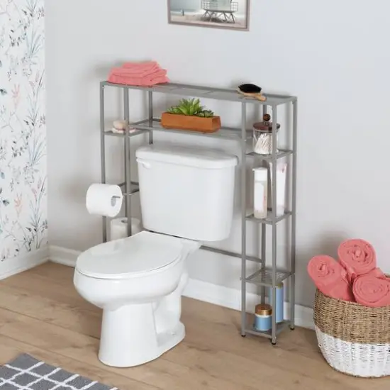 Honey Can Do 5-tier Over-the-Toilet Steel Storage Shelf {3}