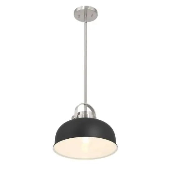 Hello Honey® Arte Black & Nickel Industrial Metal 2-Tone Ceiling Light {7}