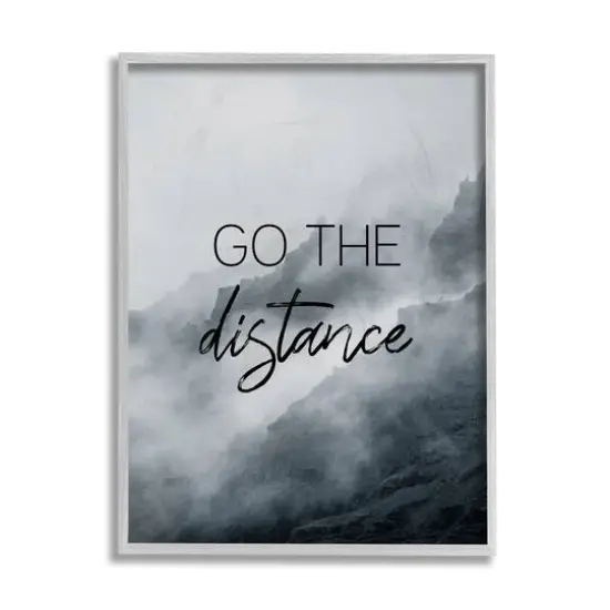 Stupell Industries Go The Distance Gray Framed Wall Art {1}