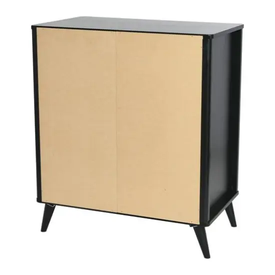 Hello Honey&reg; 37.5" Yume Mid Century Modern Solid Wood 3-Drawer Dresser Chest Black Stain Finish {7}