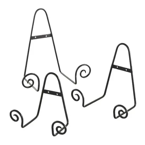 Black Metal Scroll Hanging Wall Rack Display Easel Set {5}