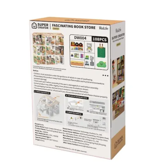 Rolife&reg; Super Creator Fascinating Book Store DIY Miniature Kit {8}