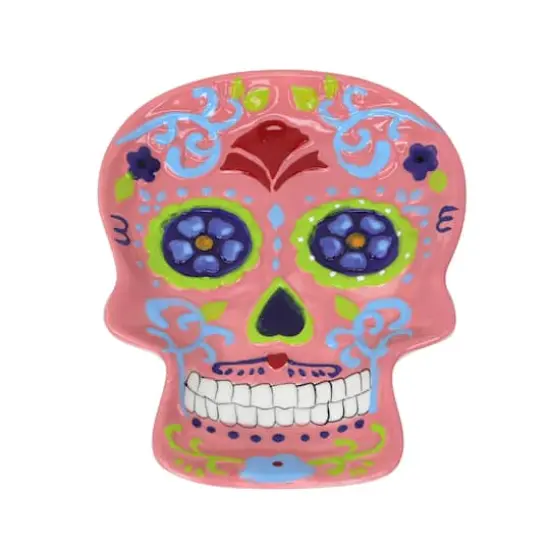 Assorted 8" Day of the Dead Sugar Skull Ceramic Trinket Dish, 1pc. by Ashland&reg; {3}
